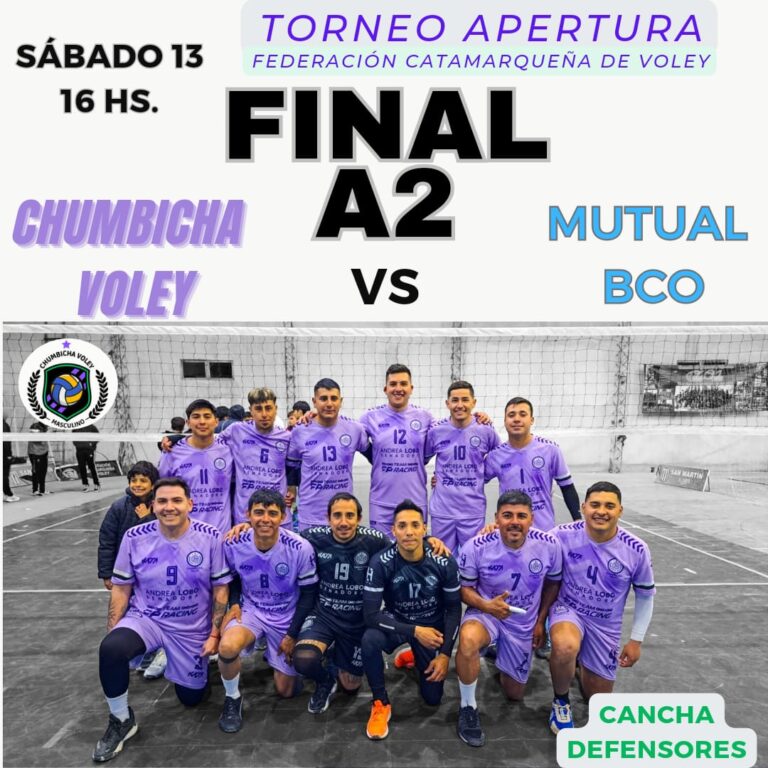 CHUMBICHA VOLEY SE PREPARA PARA JUGAR LA FINAL ESTE SÁBADO 13 A LAS 16 HORAS